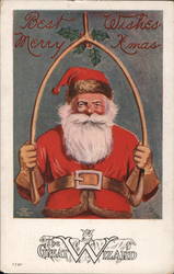 Best Wishes Merry Xmas Santa Santa Claus Louis Mayer Postcard Postcard Postcard