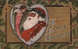 A Merrie Christas Santa Santa Claus Harrison C. Ryan Postcard Postcard Postcard