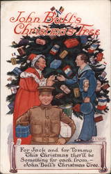 John Bull's Christmas Tree Postcard
