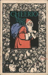 Santa Carrying His Pack Postcard