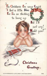 Christmas Greeting from Cupid Angels Julia Woodworth Postcard Postcard Postcard