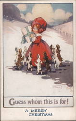 A Merry Christmas Santa Claus Agnes Richardson Postcard Postcard Postcard