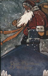 Best Christmas Wishes Santa Santa Claus Postcard Postcard Postcard