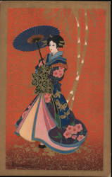 Japanese Geishsa Asian Postcard Postcard Postcard