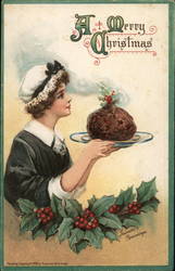 At Merry Christmas Postcard
