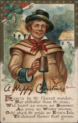 Young Man want to wish the fairest madien a very Happy Christmas Chapman Postcard Postcard Postcard