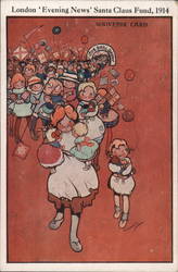 London Evening News Santa Claus Fund 1914 Postcard