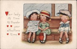 Fair Lady It's Time to Transfer Your Affections To Me Children Postcard Postcard Postcard