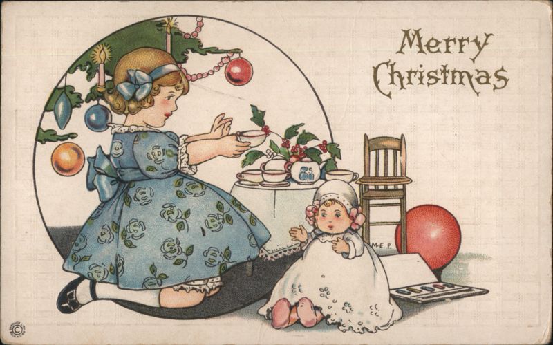 Merry Christmas Tea Party with Doll M.E.P. Children