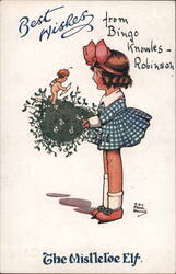 The Mistletoe Elf Postcard