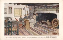 Tea in the Kitchen, Old Van Courtlandt House, New York Postcard