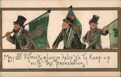 St. Patrick's Day Procession Comic Postcard