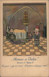 Romeo and Juliet Cartoon - Tomb Scene Postcard