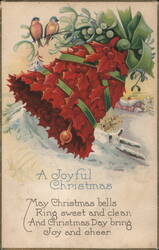 A Joyful Christmas, Holly and Birds Postcard
