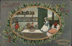Children's Christmas Dinner with Toys Postcard