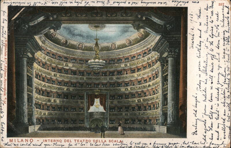 Interior of Teatro alla Scala, Milan Italy