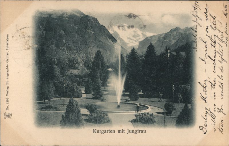 Kurgarten mit Jungfrau, Interlaken Switzerland