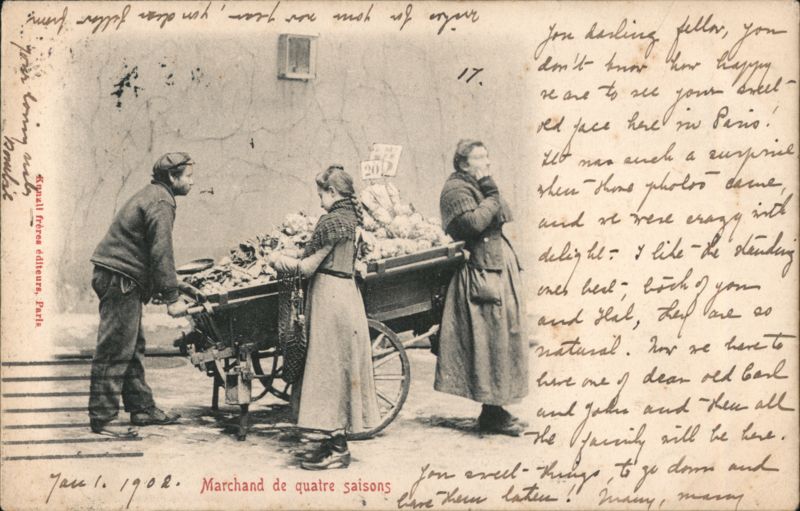 Marchand de quatre saisons, Paris Street Vendor France