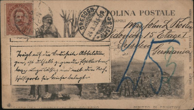 View of Naples with Mount Vesuvius, Italy Napoli