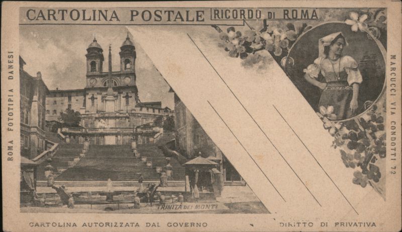Spanish Steps and Trinità dei Monti, Rome Italy