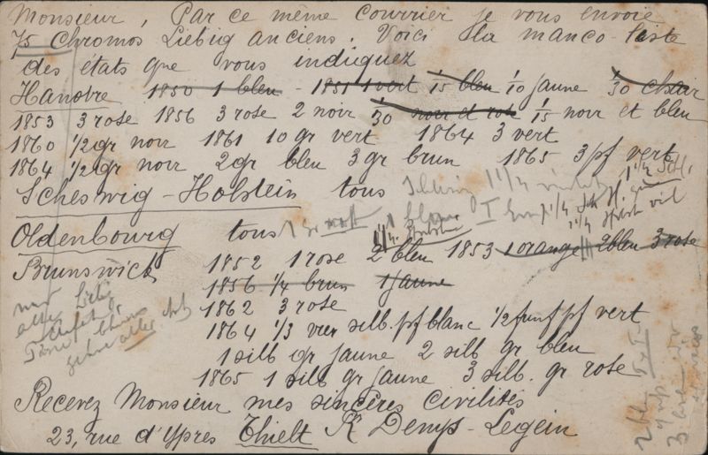 Handwritten Correspondence to Carl Clar, Braunschweig Germany