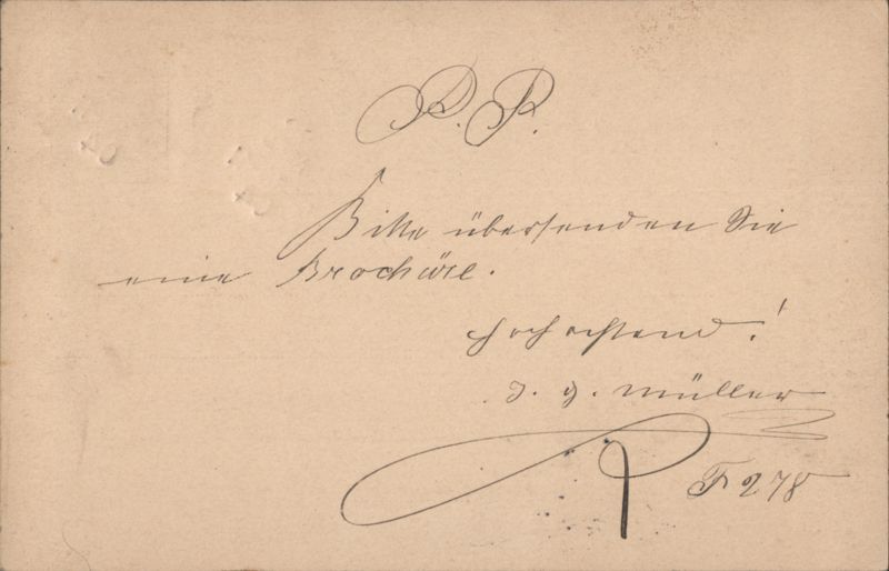 Handwritten Message to Psychologischer Verlag, Berlin