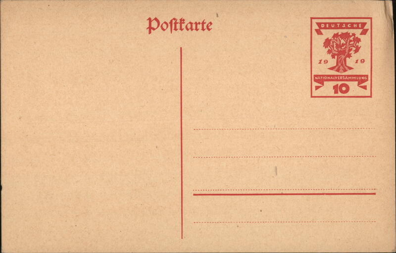 German National Assembly 1919 Postkarte Germany