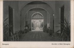 Corridor of Hotel Camaguey Postcard