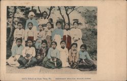 Girl's School at Kum Dang Ne, Korea Postcard