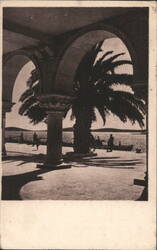 Waterfront View Through Arches, Rijeka Postcard