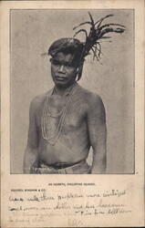 An Igorrote Man, Philippine Islands Postcard