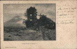 Ruined Church at Daraga, Mayon Volcano, Philippines Postcard