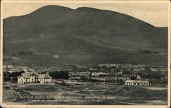 Golf Club Houses and Mourne Mountains, Newcastle Postcard