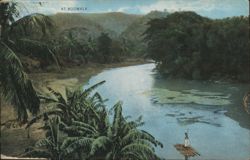 River Scene at Bogwalk, Jamaica Postcard