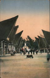 Batak Village Scene, Sumatra Postcard