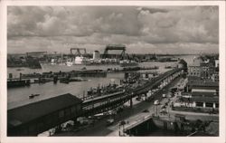Hamburg Harbor, Vorsetzen and Überseebrücke Postcard