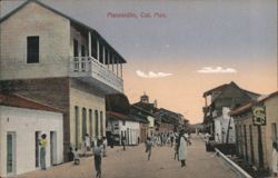 Street Scene, Manzanillo, Colima Postcard
