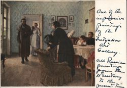 Repin Painting 'They Did Not Expect Him' (1884) Postcard