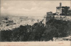 Vista de la Torre de la Vela y Granada Postcard