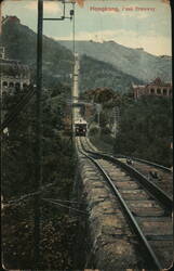 Hongkong, Peak Tramway Postcard