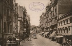 Leopoldstrasse Street Scene, Pforzheim Postcard