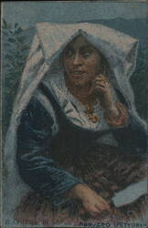 Woman in Traditional Abruzzo Costume, Pettorano Postcard