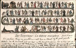 Der Totentanz - La Danse Macabre, Holbein, Basel Postcard