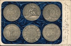 Swiss Shooting Medals (Schützenfest) 1844 & 1847 Postcard