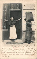 Charbonnier et Concierge, Paris Postcard