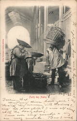 Forts des Halles, Market Workers, Paris Postcard