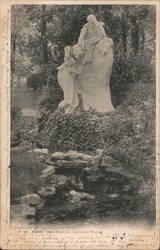 Statue of Ambroise Thomas, Parc Monceau, Paris Postcard