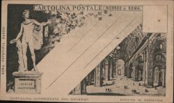 Apollo Vatican Museum & St. Peter's Basilica Interior, Rome Postcard