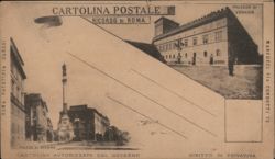 Palazzo Venezia & Piazza di Spagna, Rome Postcard