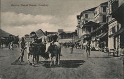 Native Street Scene, Bombay Postcard